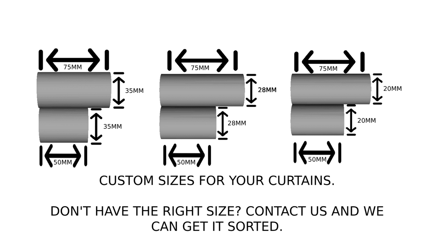 Curtain Spacers Perfect Pleats Pack - Custom Sizing - Extra Long for Poles